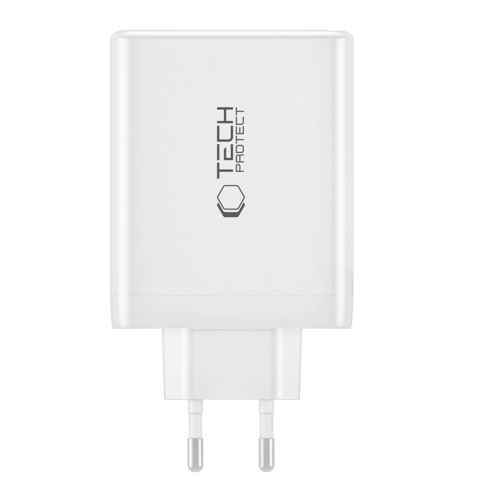 Tech-Protect NC100W-GAN charger GaN 3x USB-C PD 100W / USB-A QC 3.0 - white_1