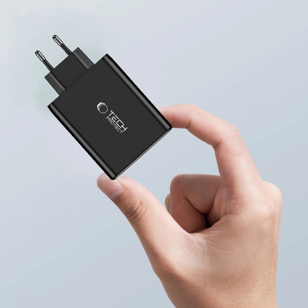 Tech-Protect NC100W-GAN charger network GaN 3x USB-C PD 100W / USB-A QC 3.0 - black_4
