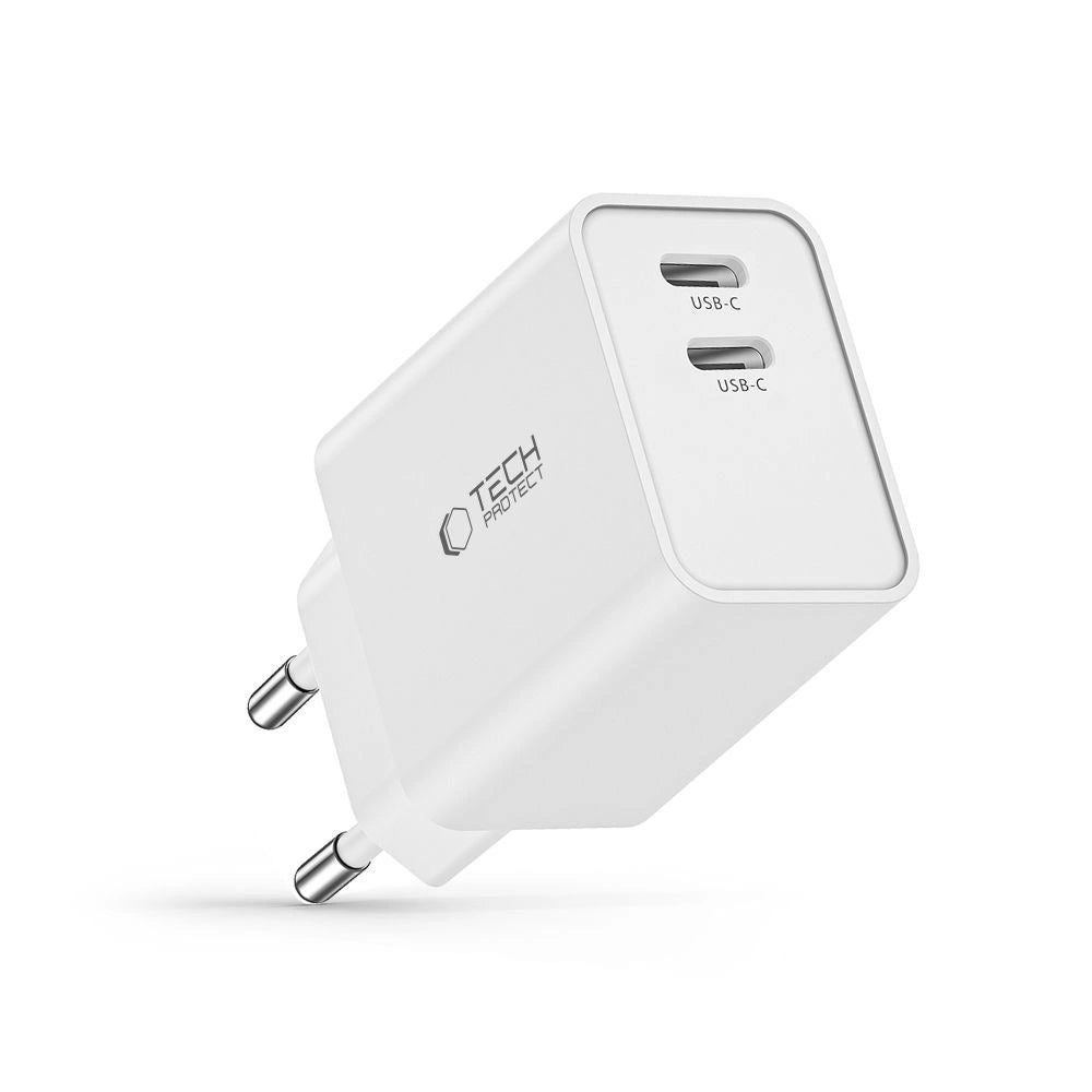 Tech-Protect C35W charger 2x USB-C PD 35W - white_5