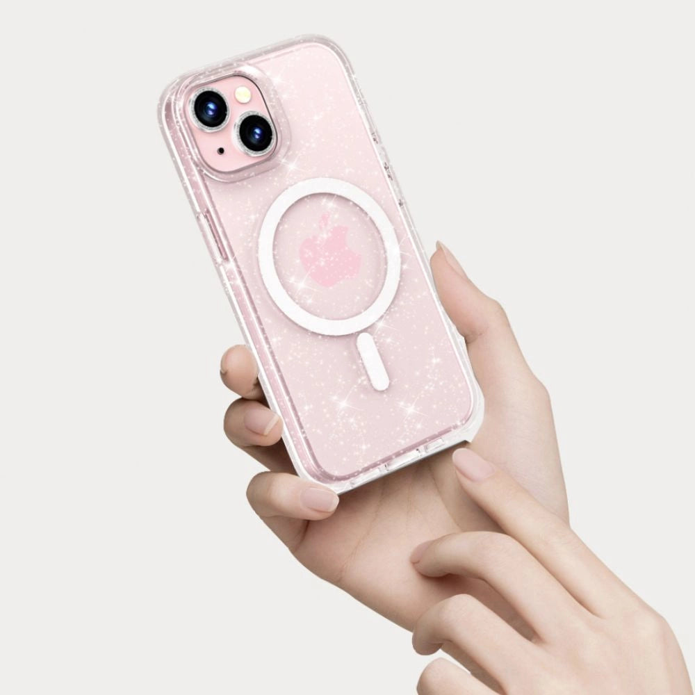 Tech-Protect FlexAir Hybrid MagSafe iPhone 15 Case - Clear Glitter_2