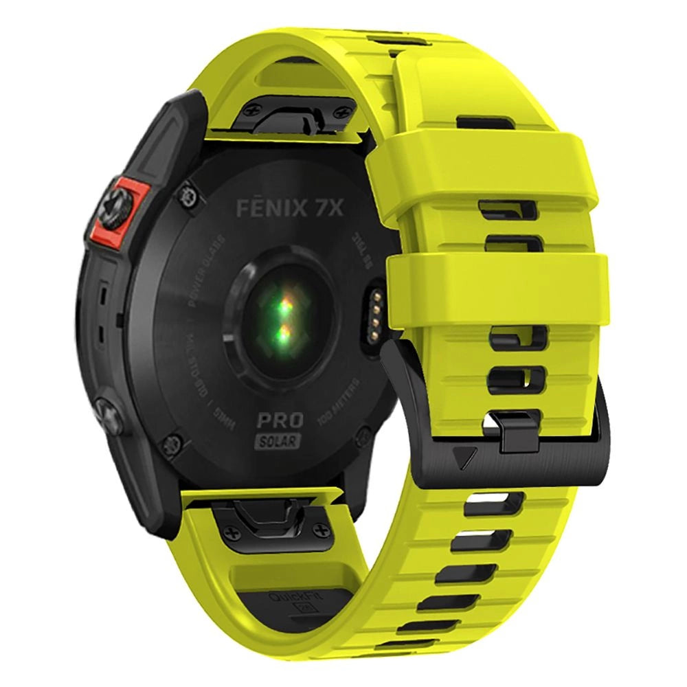 Tech-Protect IconBand Pro Strap for Garmin Fenix 3 / 5X / 3HR / 5X Plus / 6X / 6X Pro / 7X - Lime Black_2