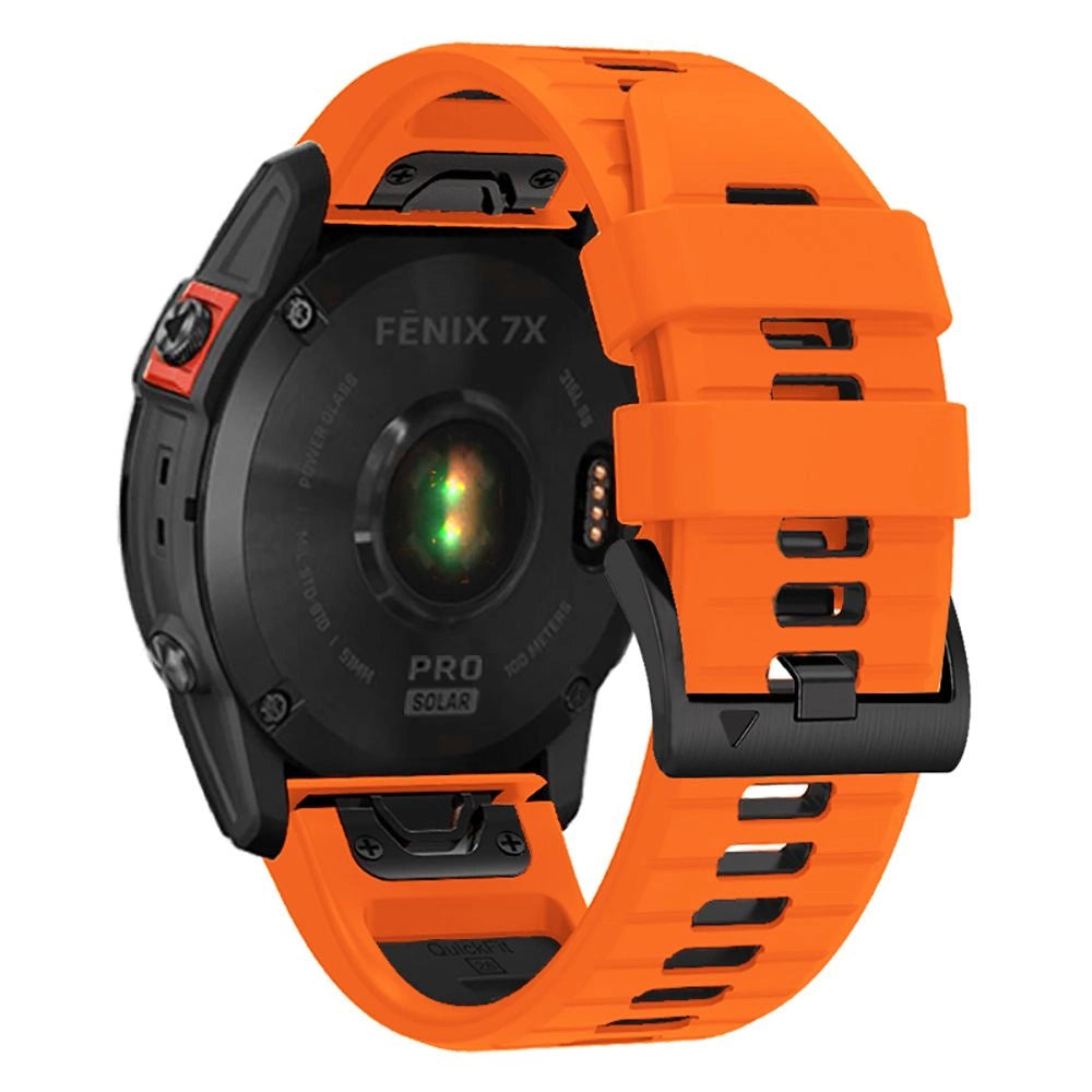 Tech-Protect IconBand Pro Strap for Garmin Fenix 3 / 5X / 3HR / 5X Plus / 6X / 6X Pro / 7X - Orange-Black_2