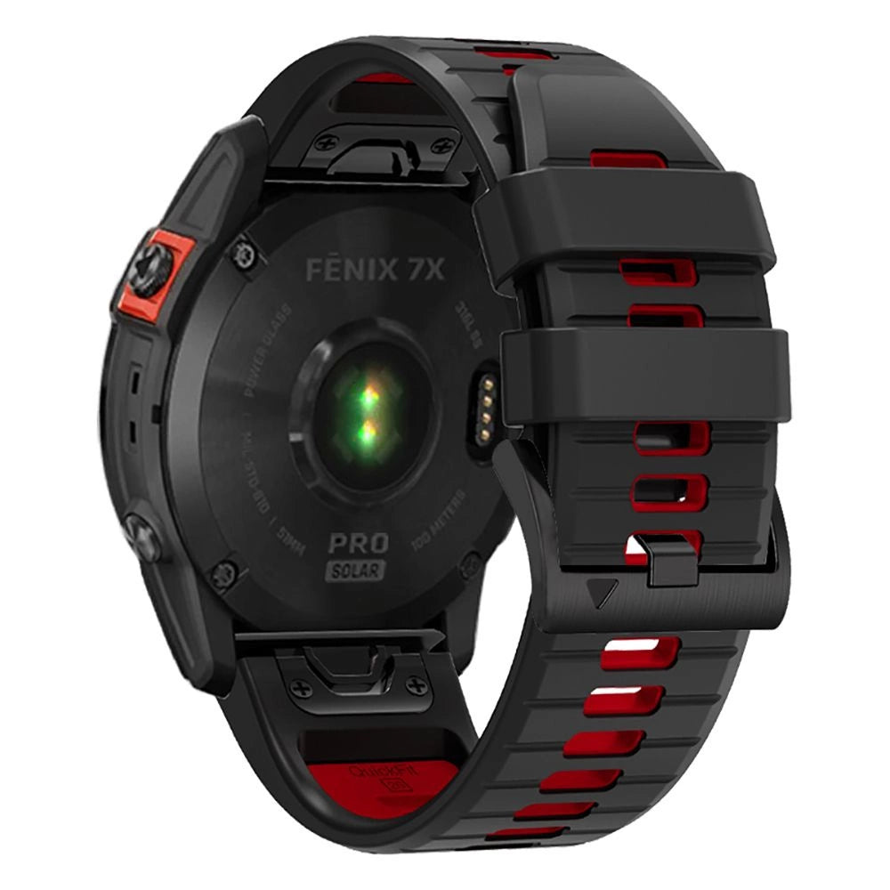 Tech-Protect IconBand Pro Strap for Garmin Fenix 3 / 5X / 3HR / 5X Plus / 6X / 6X Pro / 7X - Black/Red_3