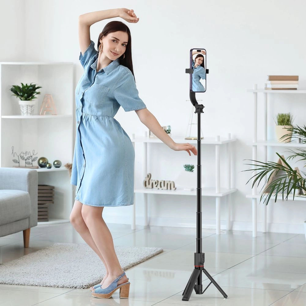 Tech-Protect L04S Bluetooth Selfie Stick with Tripod up to 95cm and 360 Head - Black_3