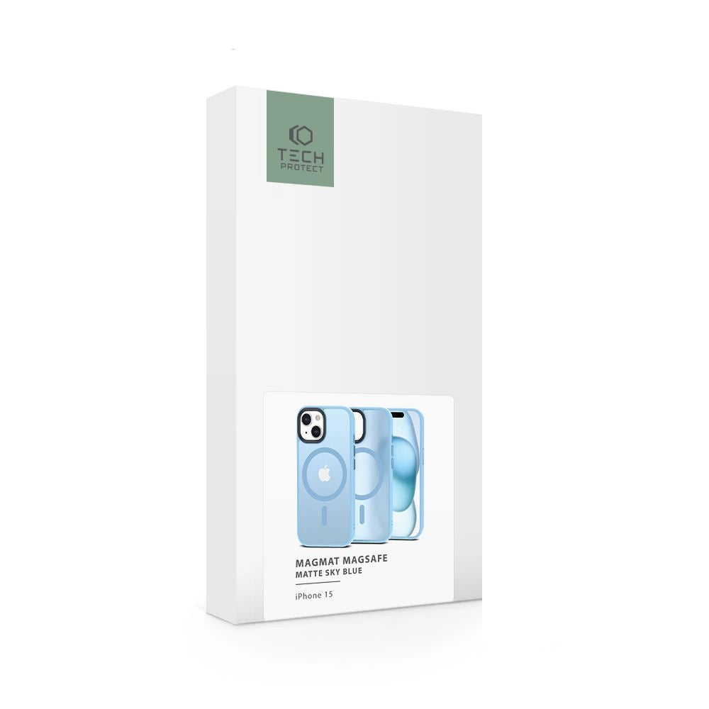 Tech-Protect MagMat MagSafe iPhone 15 Case - Matte Blue_5