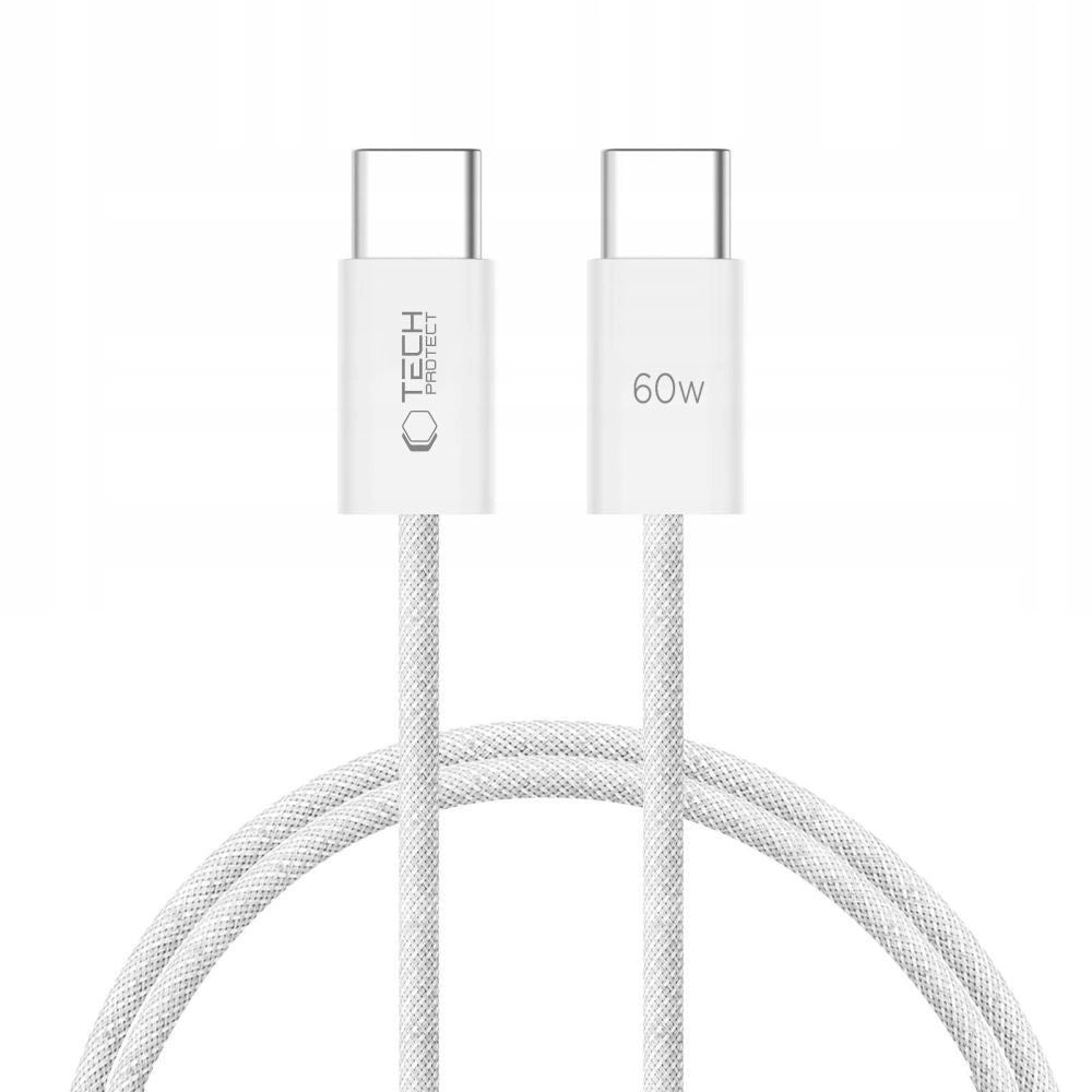 Tech-Protect UltraBoost Classic USB-C / USB-C PD cable 60W 3A 1m - white_0
