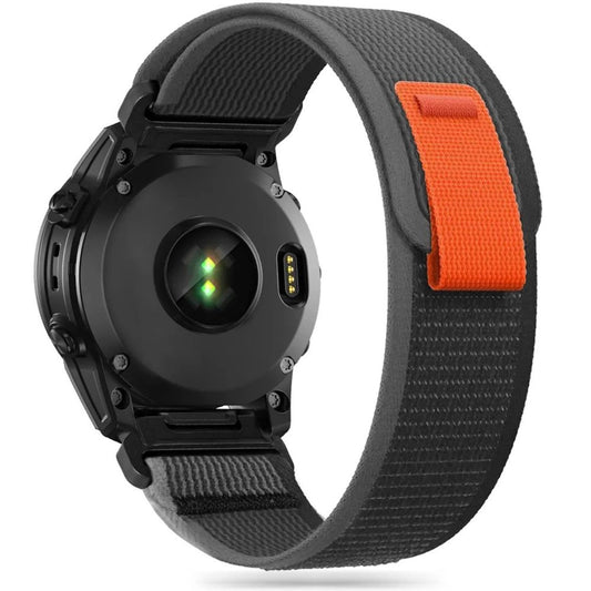 Tech-Protect Nylon Strap for Garmin Fenix 3 / 5X / 3HR / 5X Plus / 6X / 6X Pro / 7X - Black-Orange_0