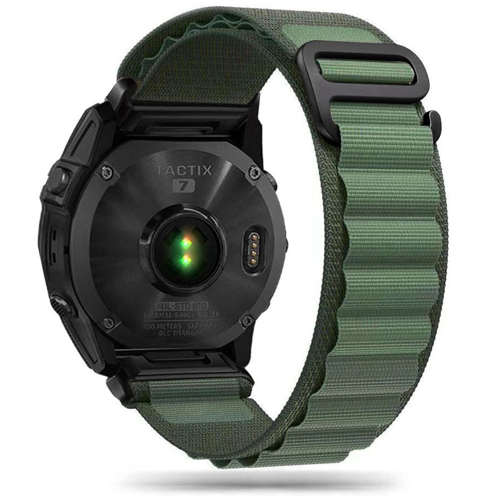 Tech-Protect Nylon Pro Strap for Garmin Fenix 5 / 6 / 6 Pro / 7 - Dark Green_0
