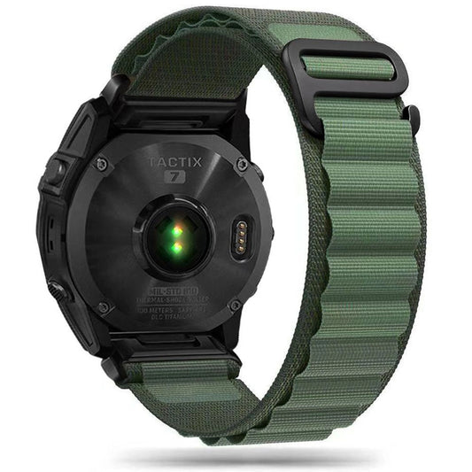 Tech-Protect Nylon Pro Strap for Garmin Fenix 5 / 6 / 6 Pro / 7 - Dark Green_0