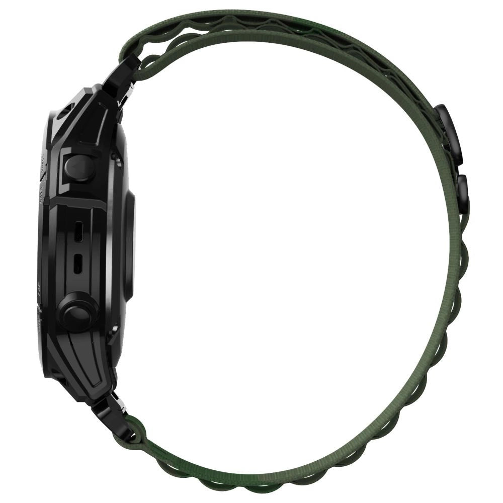 Tech-Protect Nylon Pro Strap for Garmin Fenix 5 / 6 / 6 Pro / 7 - Dark Green_1