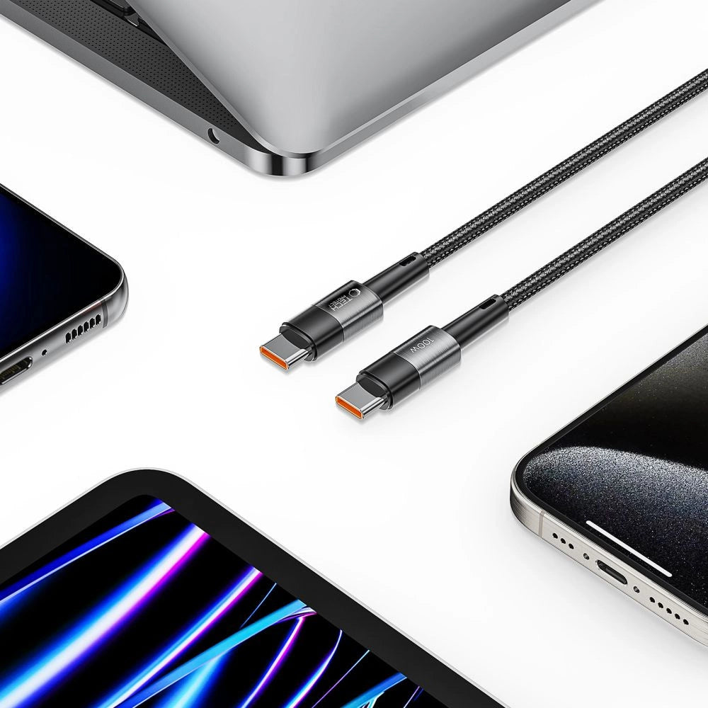 Tech-Protect UltraBoost USB-C / USB-C PD Cable 100W 5A 0.25m - Gray_4