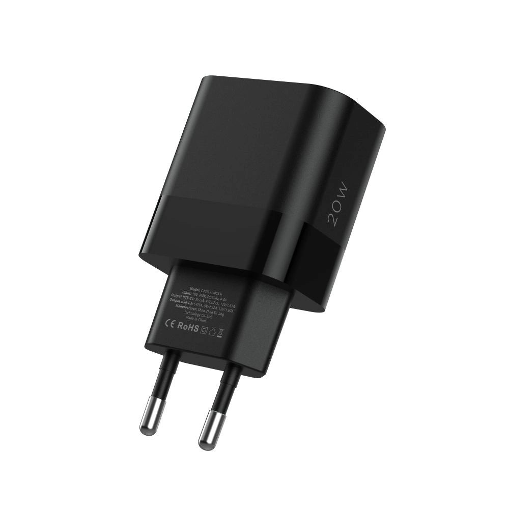 Tech-Protect C20W charger 2x USB-C PD 20W - black_5