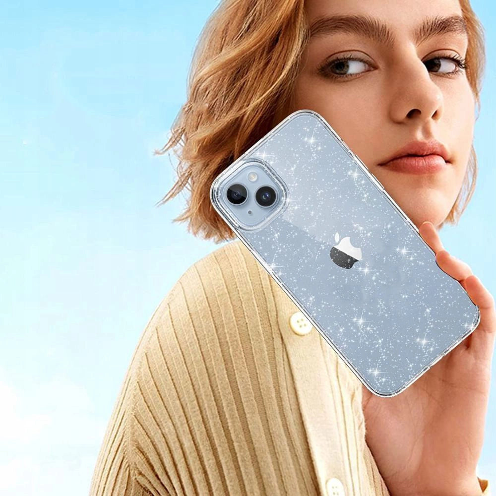 Tech-Protect FlexAir Hybrid Case for Samsung Galaxy S23 FE - Clear-Glitter_2