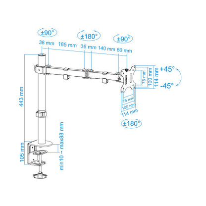 Soporte para Monitor TooQ DB1032TN-B/ hasta 8kg_11