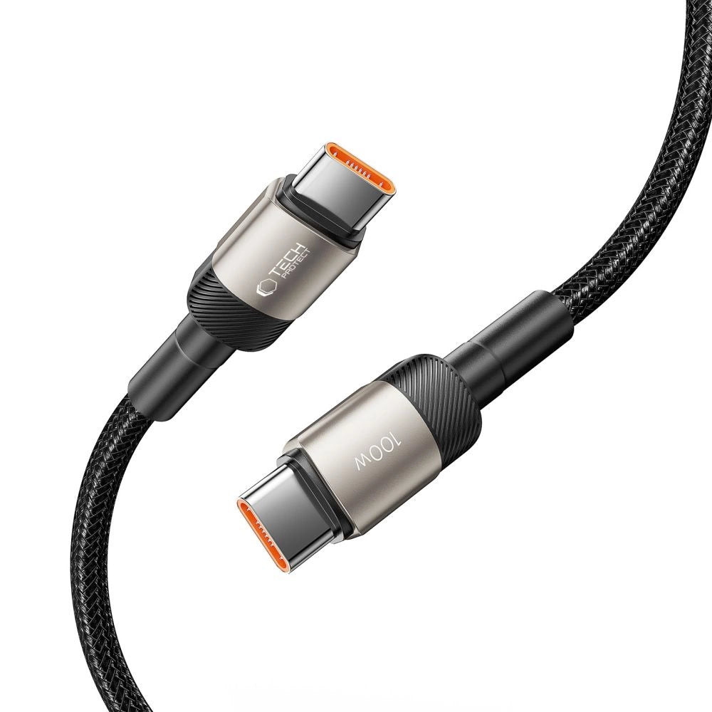 Tech-Protect UltraBoost Evo USB-C / USB-C PD cable 100W 5A 1m - titanium_2