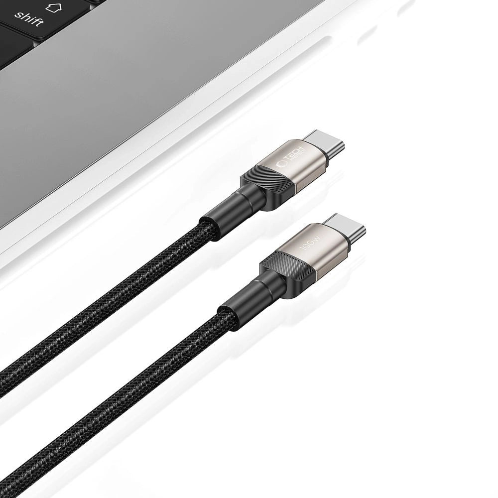 Tech-Protect UltraBoost Evo USB-C / USB-C PD cable 100W 5A 2m - titanium_3