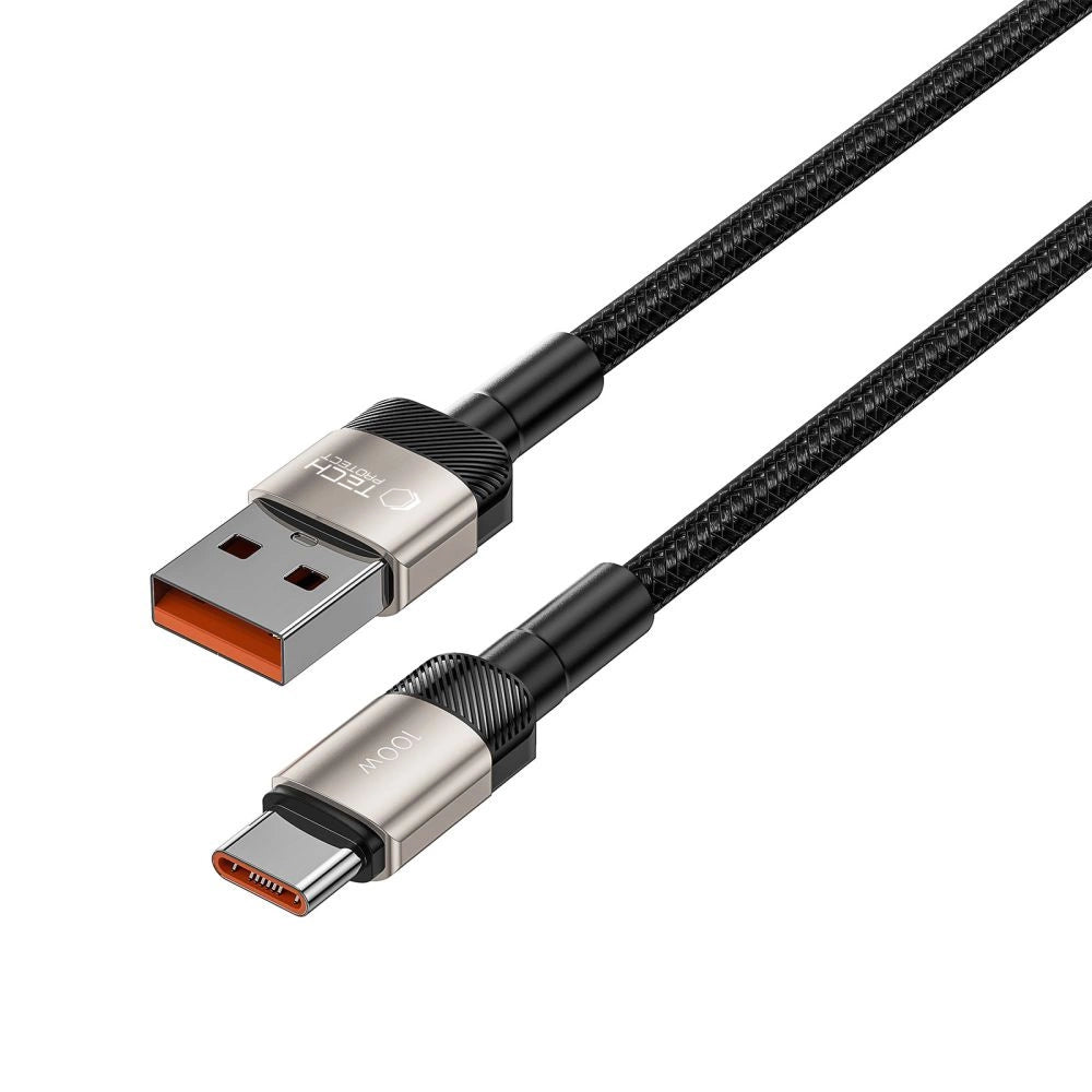 Tech-Protect UltraBoost Evo USB-C / USB-A cable 100W 5A 2m - titanium_1