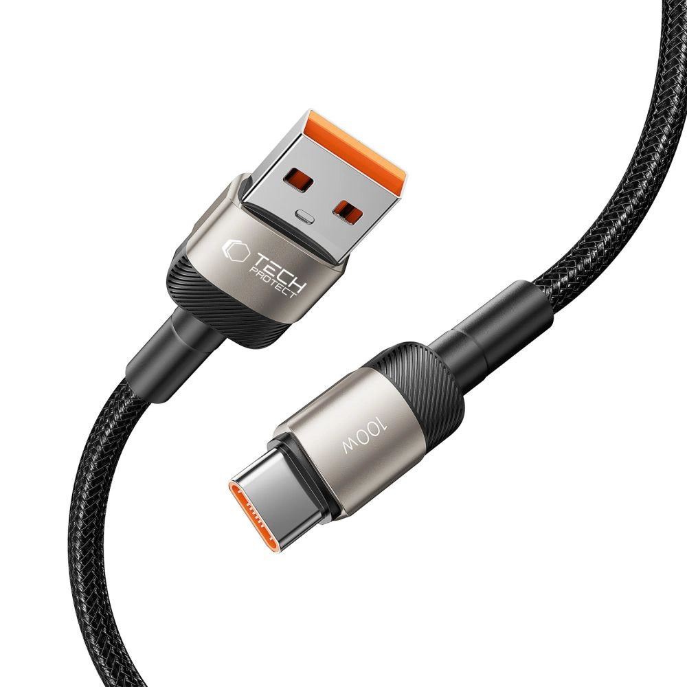Tech-Protect UltraBoost Evo USB-C / USB-A cable 100W 5A 2m - titanium_2