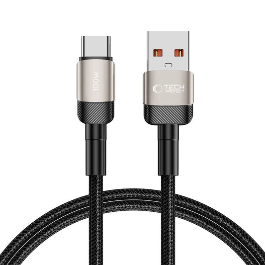 Tech-Protect UltraBoost Evo USB-C / USB-A cable 100W 5A 1m - titanium_0
