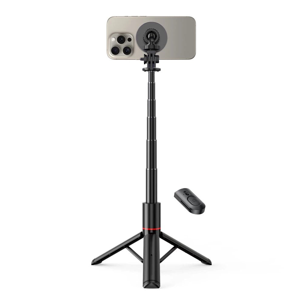 Tech-Protect L06S Bluetooth magnetic selfie stick with MagSafe, remote control, tripod up to 82cm and 360 head - black_1