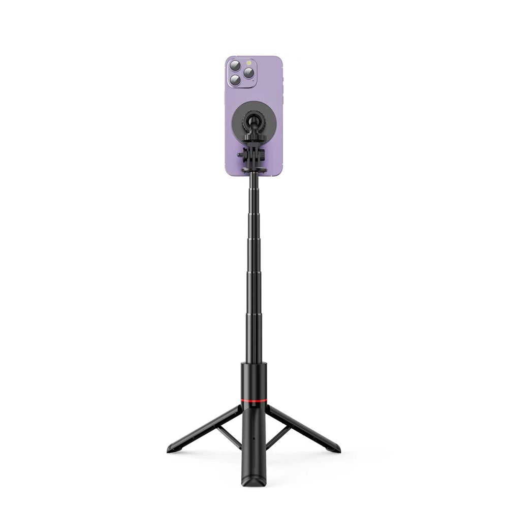 Tech-Protect L06S Bluetooth magnetic selfie stick with MagSafe, remote control, tripod up to 82cm and 360 head - black_2