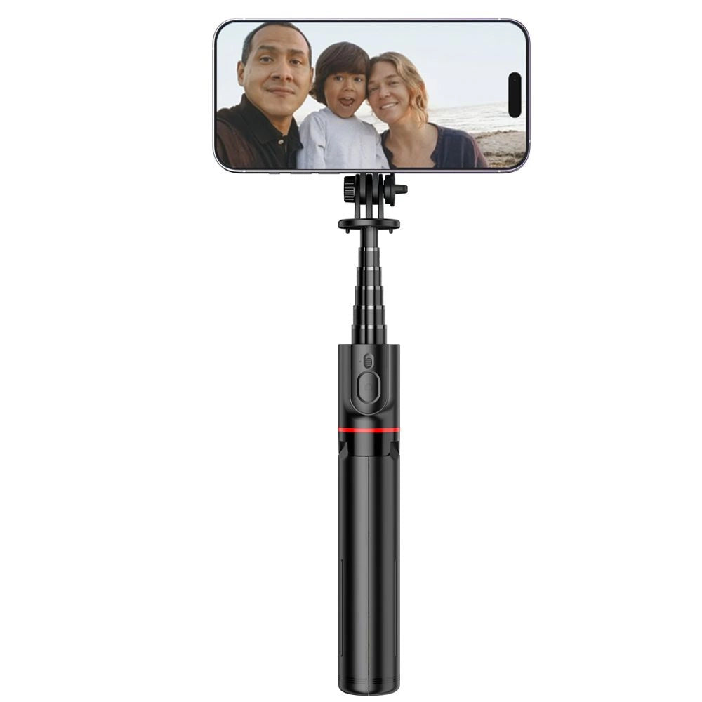 Tech-Protect L06S Bluetooth magnetic selfie stick with MagSafe, remote control, tripod up to 82cm and 360 head - black_4