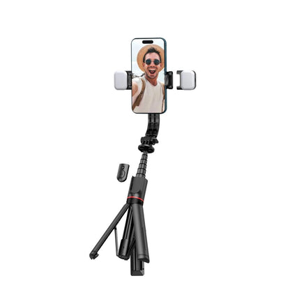 Tech-Protect L05S Bluetooth Selfie Stick with Tripod up to 105cm with LED Light - Black_6