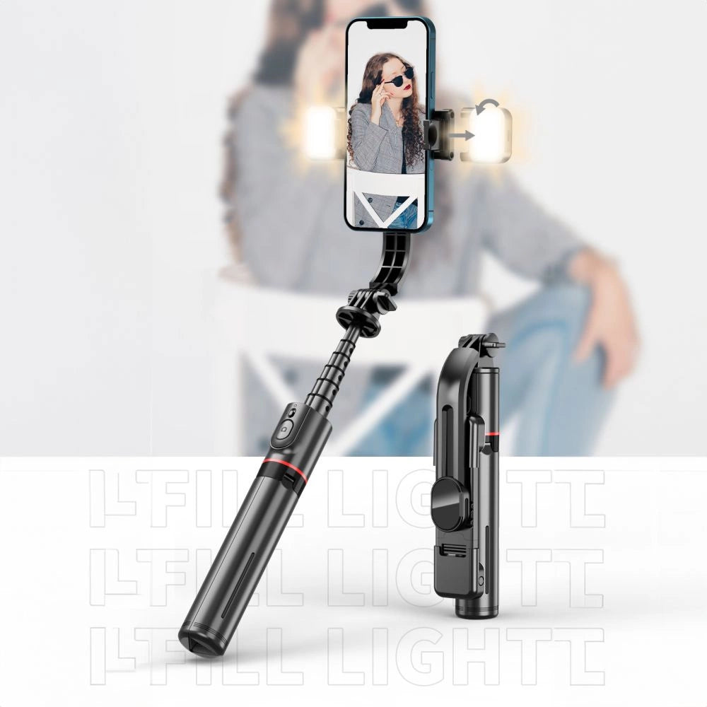 Tech-Protect L05S Bluetooth Selfie Stick with Tripod up to 105cm with LED Light - Black_7