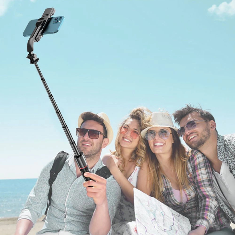 Tech-Protect L05S Bluetooth Selfie Stick with Tripod up to 105cm with LED Light - Black_8
