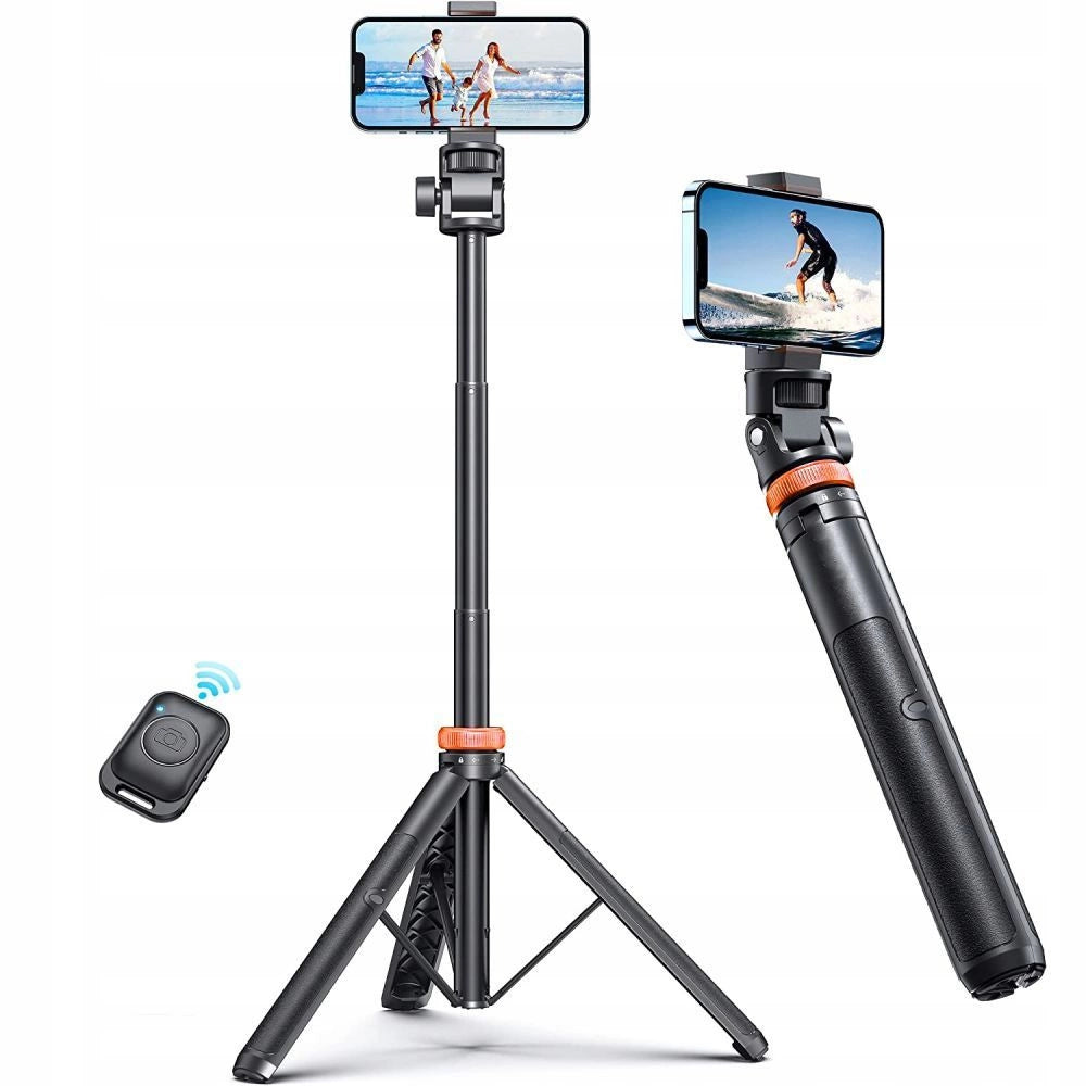Tech-Protect L03S Bluetooth selfie stick with remote control, tripod up to 148cm and 180 head - white_2