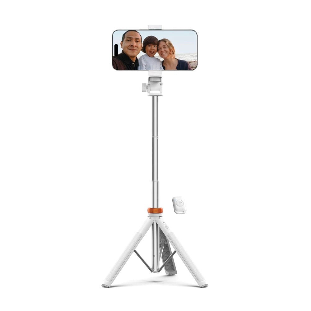 Tech-Protect L03S Bluetooth selfie stick with remote control, tripod up to 148cm and 180 head - white_8