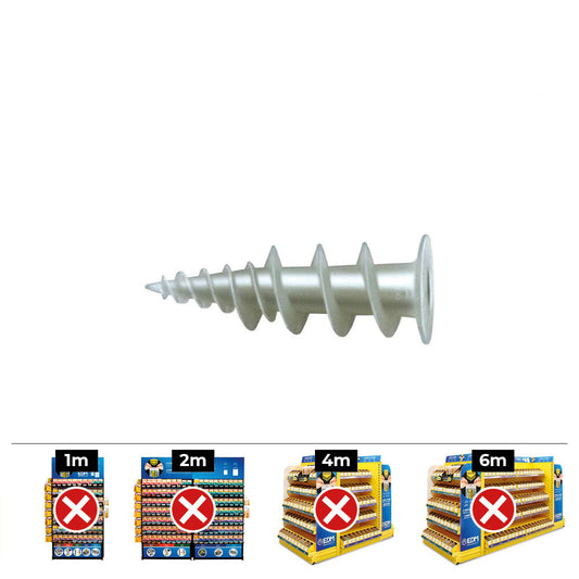 Caixa 50 unid. bucha nylon + parafuso Ã¸3-4.5x40mm gkd celo_0