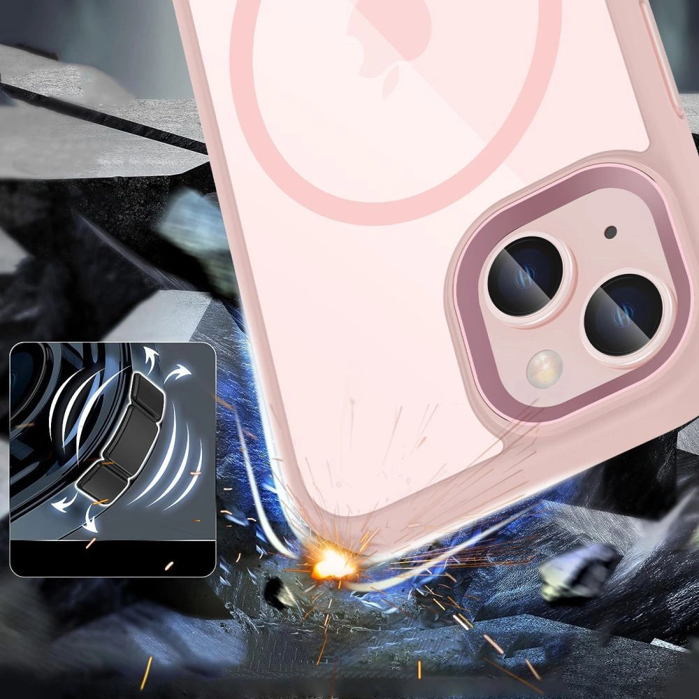 Tech-Protect MagMat MagSafe iPhone 15 Case - Clear Pink_3