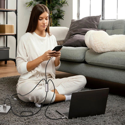 Tech-Protect UltraBoost 3in1 USB-A - Lightning / USB-C / micro USB 3.5A cable 1m - gray_8