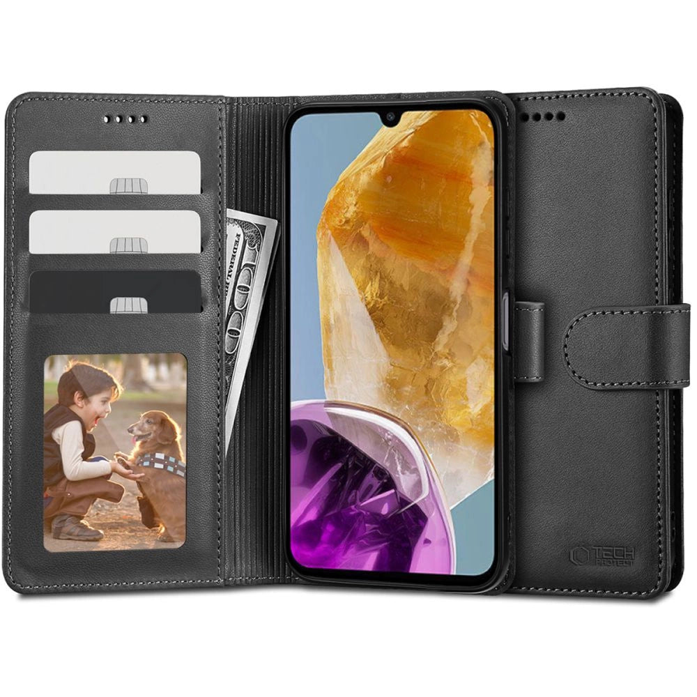 Tech-Protect Wallet Case for Samsung Galaxy M15 5G - Black_0