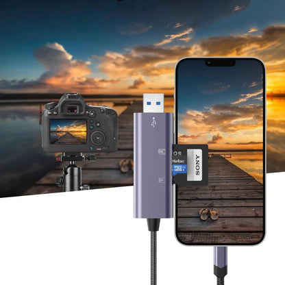 Tech-Protect UltraBoost SD/micro SD Card Reader with Lightning /USB-A Connector - Gray_2
