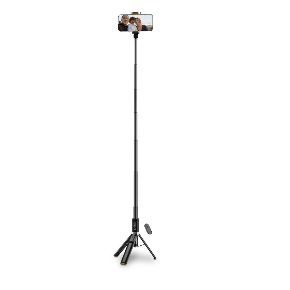 Tech-Protect L08S Bluetooth Selfie Stick with Remote Control, Tripod up to 141cm - Black_1