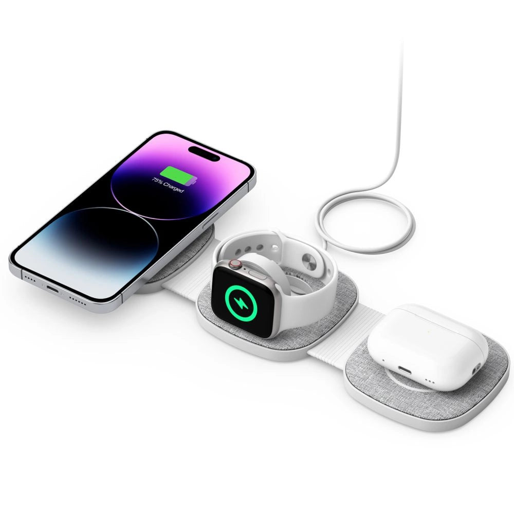 Tech-Protect QI15W-A32 3-in-1 Inductive Charger with MagSafe for Smartphone / Apple Watch / AirPods - Gray_1