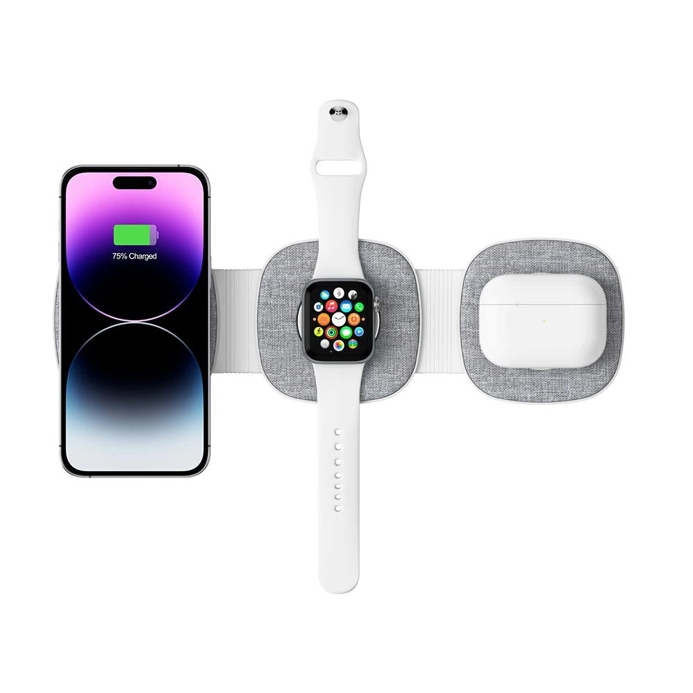 Tech-Protect QI15W-A32 3-in-1 Inductive Charger with MagSafe for Smartphone / Apple Watch / AirPods - Gray_3