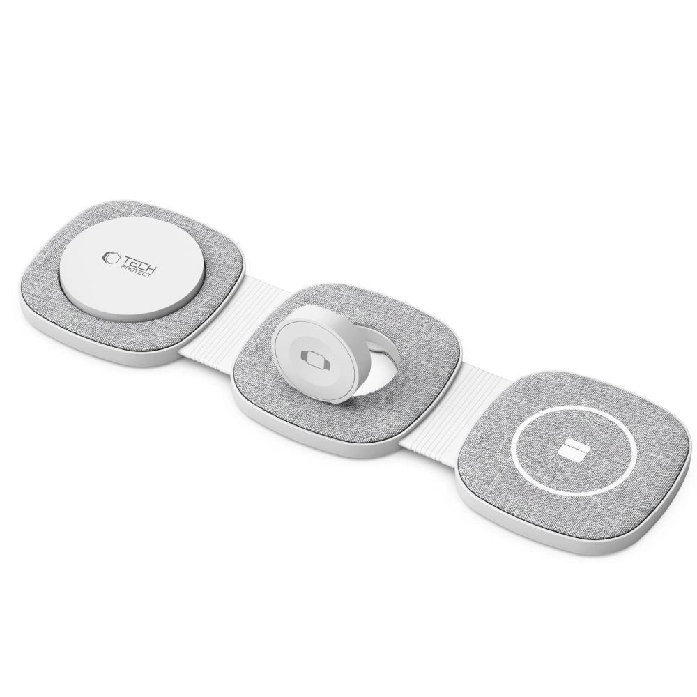 Tech-Protect QI15W-A32 3-in-1 Inductive Charger with MagSafe for Smartphone / Apple Watch / AirPods - Gray_8
