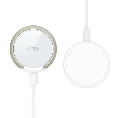Tech-Protect QI15W-A33 Inductive Charger with MagSafe and Stand with USB-A / USB-C Cable - White_3