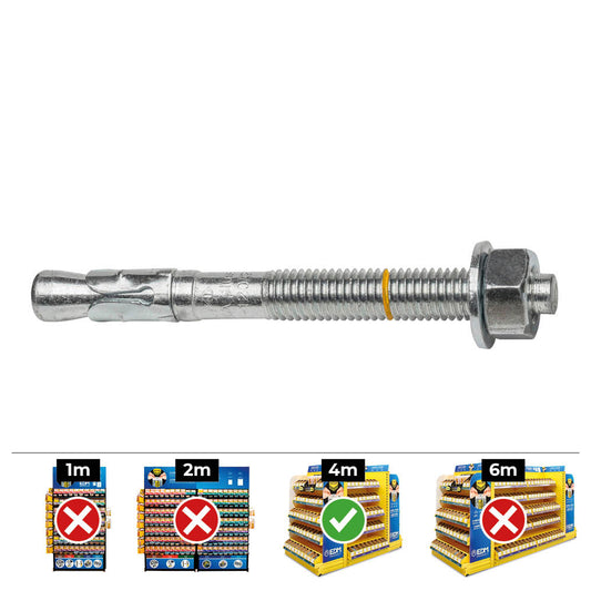 Caixa 50 unid. fixaÃ§Ã£o homologado ce bap Ã¸10x60mm/10 zincado celo_0