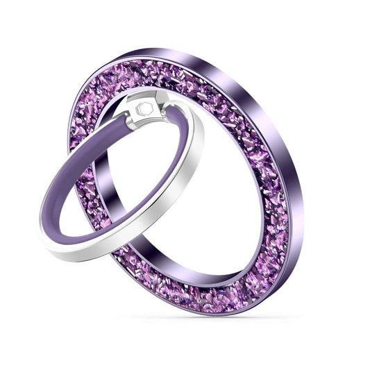 Tech-Protect MMR200 magnetic holder / ring with MagSafe - purple with crystals_0