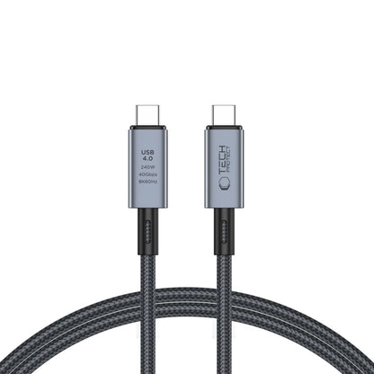 Tech-Protect UltraBoost Max USB-C 4.0 / USB-C 4.0 PD Cable 240W 8K 40Gbps 1m - Gray_0
