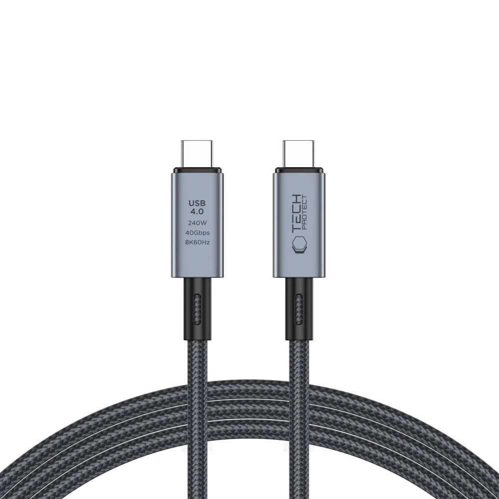 Tech-Protect UltraBoost Max USB-C 4.0 / USB-C 4.0 PD 240W 8K 40Gbps 2m cable - gray_0