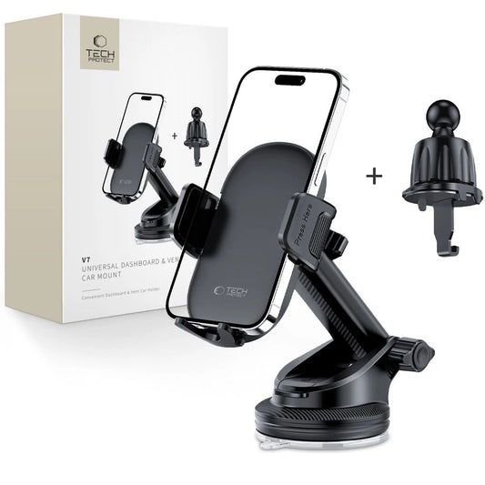 Tech-Protect V7 Car Phone Holder for Cockpit/Air Vent - Black_0