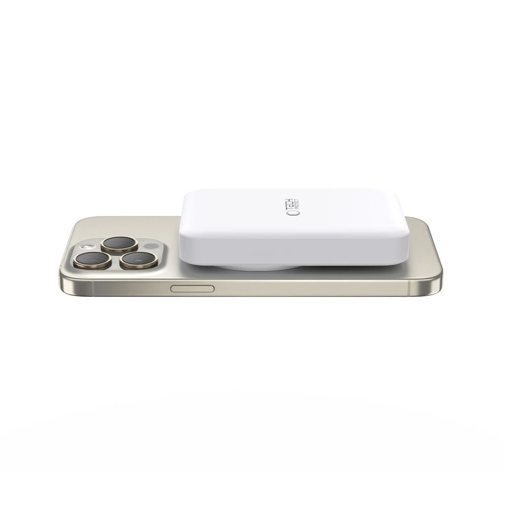Tech-Protect LifeMag PB11 Powerbank with MagSafe 10000mAh 15W USB-C port - white + USB-C cable_1