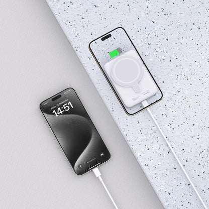 Tech-Protect LifeMag PB11 Powerbank with MagSafe 10000mAh 15W USB-C port - white + USB-C cable_4