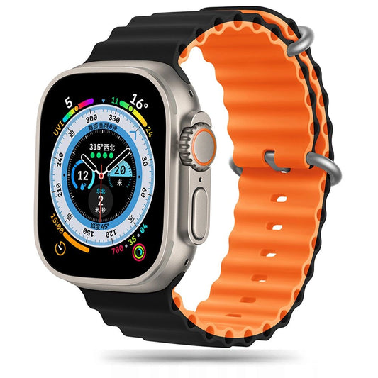 Tech-Protect IconBand Pro Strap for Apple Watch 4 / 5 / 6 / 7 / 8 / 9 / SE / Ultra 1 / 2 (42/44/45/49 mm) - Orange-Black_0