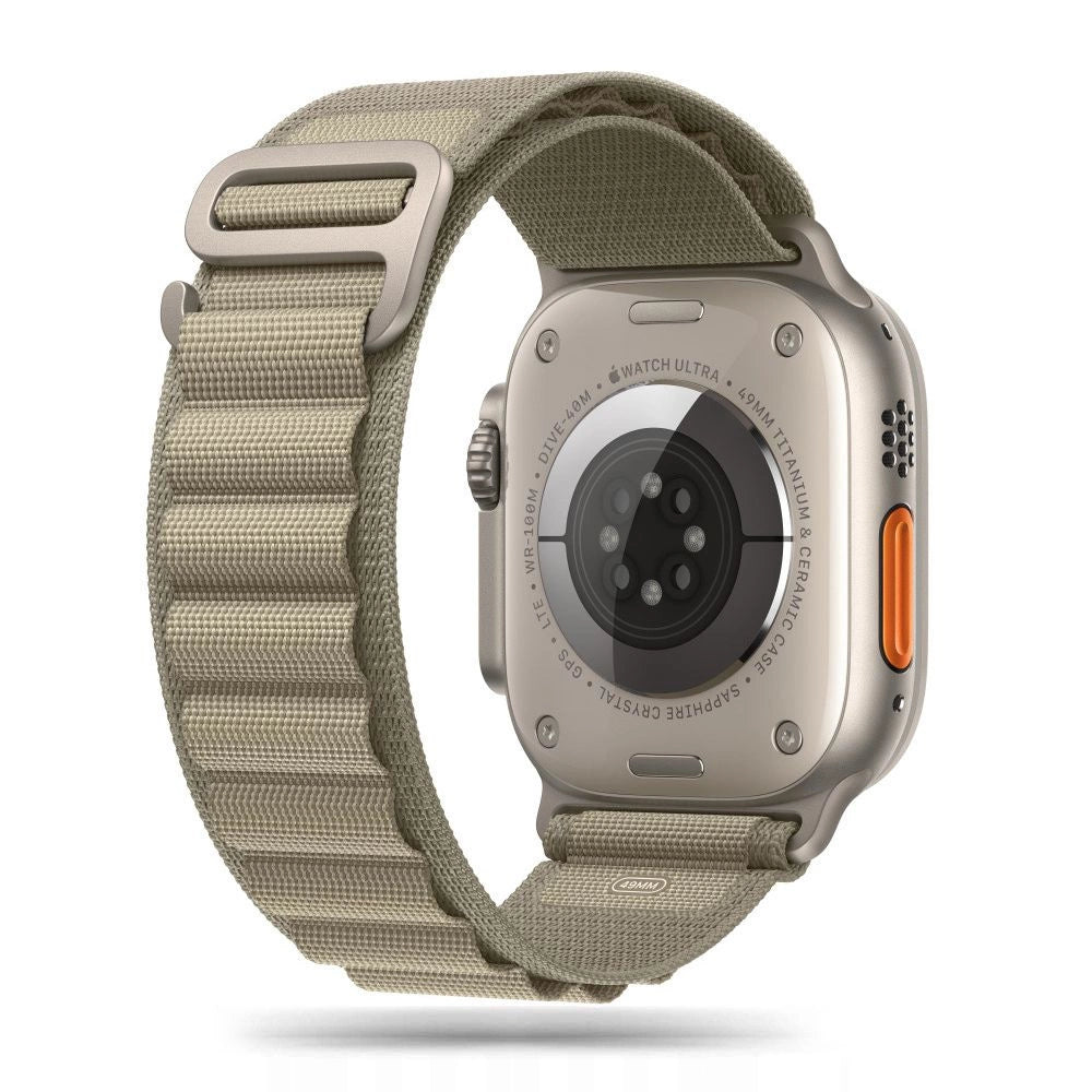 Tech-Protect Nylon Pro Strap for Apple Watch 4 / 5 / 6 / 7 / 8 / 9 / SE / Ultra 1 / 2 (42/44/45/49 mm) - Titanium Olive_0